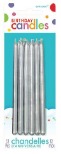 Silver Mini Taper Candles - BIRTHDAY CANDLES - Party Supplies - America Likes To Party