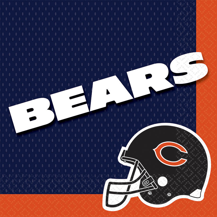 Chicago Bears Lunch Napkins 16ct - NFL - Party Supplies - America Likes To Party
