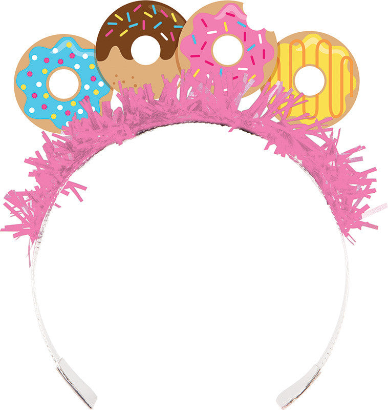 Donut Time Tiaras 8ct - GENERAL BIRTHDAY PATTERNS - Party Supplies - America Likes To Party