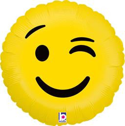 Emoji Wink Balloon - KIDS BDAY MYLARS - Party Supplies - America Likes To Party