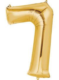Giant Gold Number 7 Balloon - MEGALOON NUMBERS/LETTERS - Party Supplies - America Likes To Party