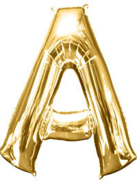 Giant Gold Letter A Balloon - MEGALOON NUMBERS/LETTERS - Party Supplies - America Likes To Party