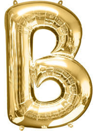 Giant Gold Letter B Balloon - MEGALOON NUMBERS/LETTERS - Party Supplies - America Likes To Party