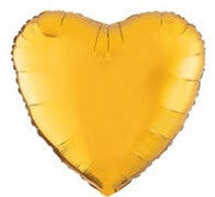 Gold Heart Balloon - SOLIDS MYLAR - Party Supplies - America Likes To Party