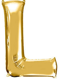 Giant Gold Letter L Balloon - MEGALOON NUMBERS/LETTERS - Party Supplies - America Likes To Party