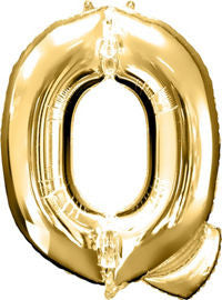 Giant Gold Letter Q Balloon - MEGALOON NUMBERS/LETTERS - Party Supplies - America Likes To Party