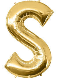 Giant Gold Letter S Balloon - MEGALOON NUMBERS/LETTERS - Party Supplies - America Likes To Party