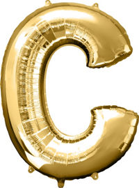 Giant Gold Letter C Balloon - MEGALOON NUMBERS/LETTERS - Party Supplies - America Likes To Party