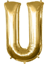 Giant Gold Letter U Balloon - MEGALOON NUMBERS/LETTERS - Party Supplies - America Likes To Party