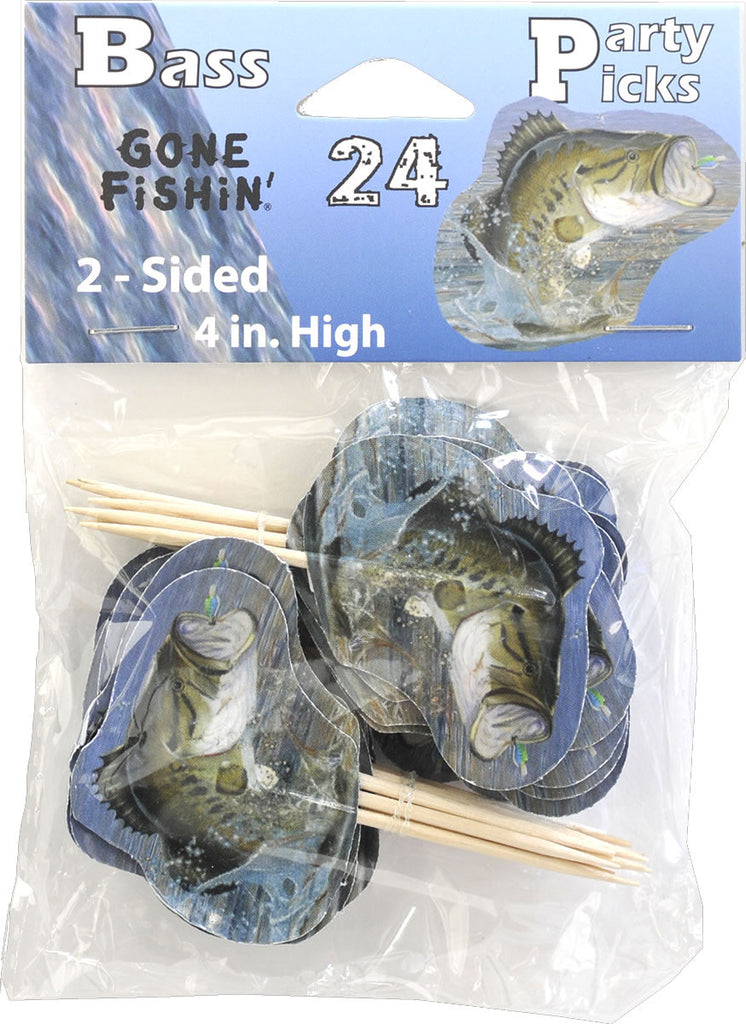 Gone Fishin' Party Picks 24ct - MOSSY OAK - Party Supplies - America Likes To Party