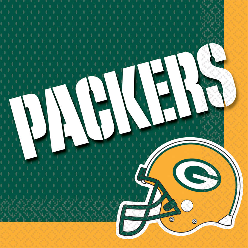 Green Bay Packers Lunch Napkins 16ct - NFL - Party Supplies - America Likes To Party
