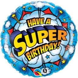 Happy Super Birthday Balloon - GEN BDAY MYLARS - Party Supplies - America Likes To Party
