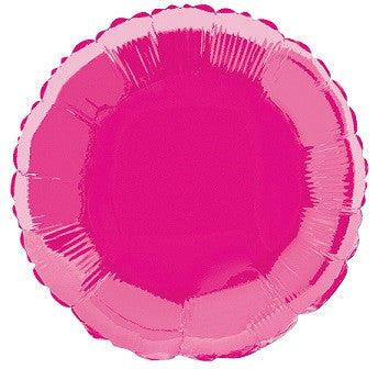 Hot Pink Circle Balloon - SOLIDS MYLAR - Party Supplies - America Likes To Party