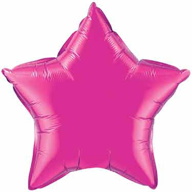 Hot Pink Star Balloon - SOLIDS MYLAR - Party Supplies - America Likes To Party