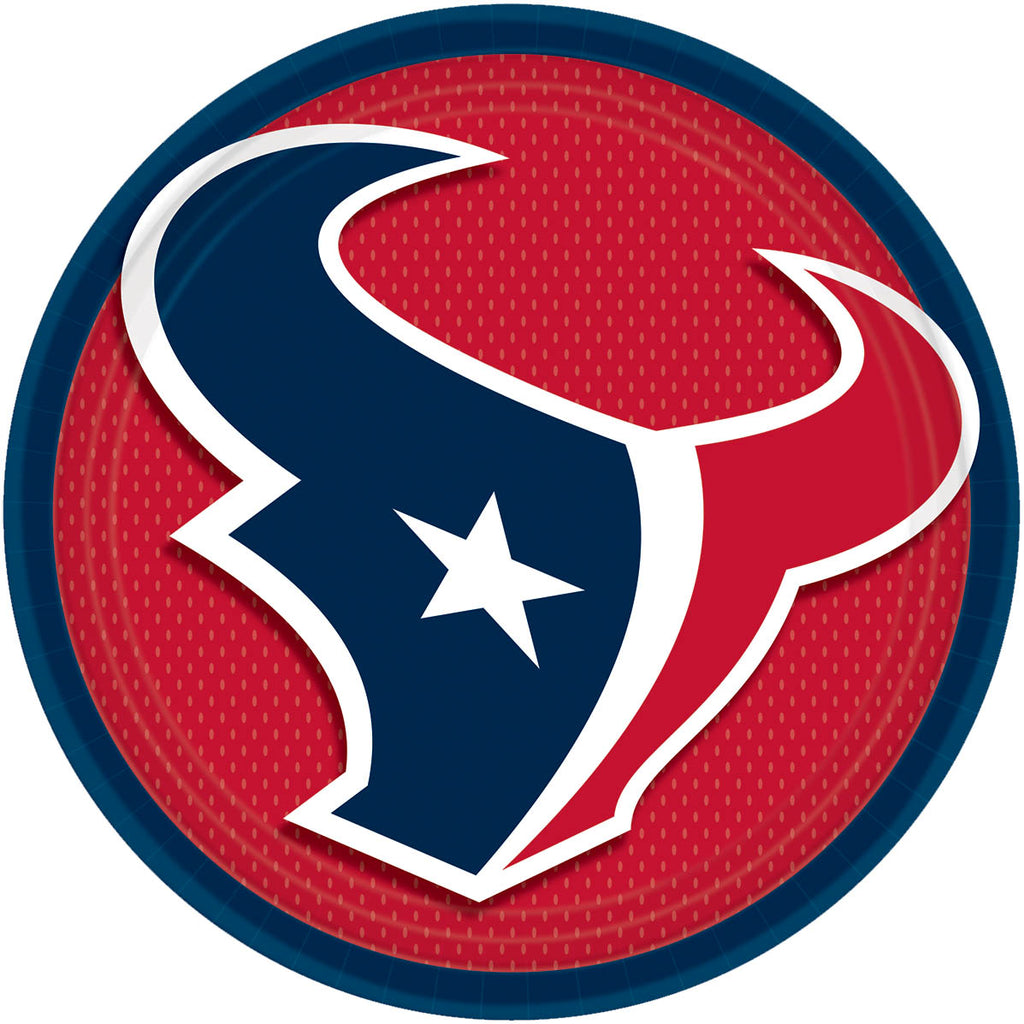 Houston Texans Lunch Plates 8ct - NFL - Party Supplies - America Likes To Party