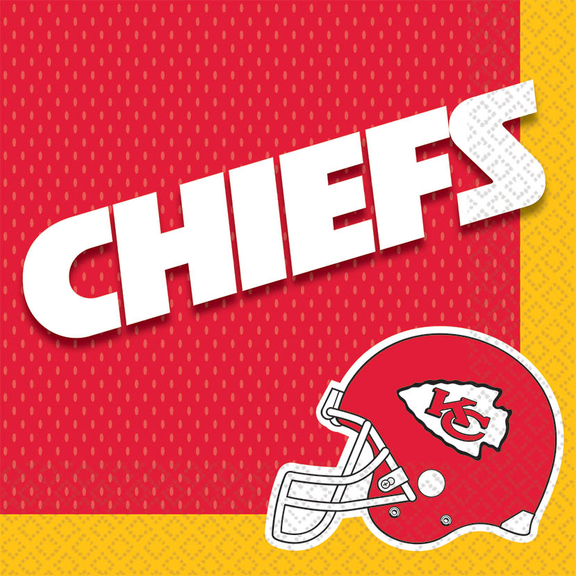 Kansas City Chiefs Lunch Napkins 16ct - NFL - Party Supplies - America Likes To Party