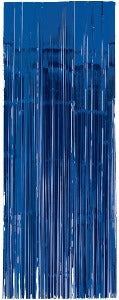 Royal Blue Metallic Door Curtain - METALLIC DECORATIONS - Party Supplies - America Likes To Party
