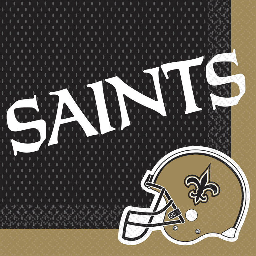 New Orleans Saints Lunch Napkins 16ct - NFL - Party Supplies - America Likes To Party