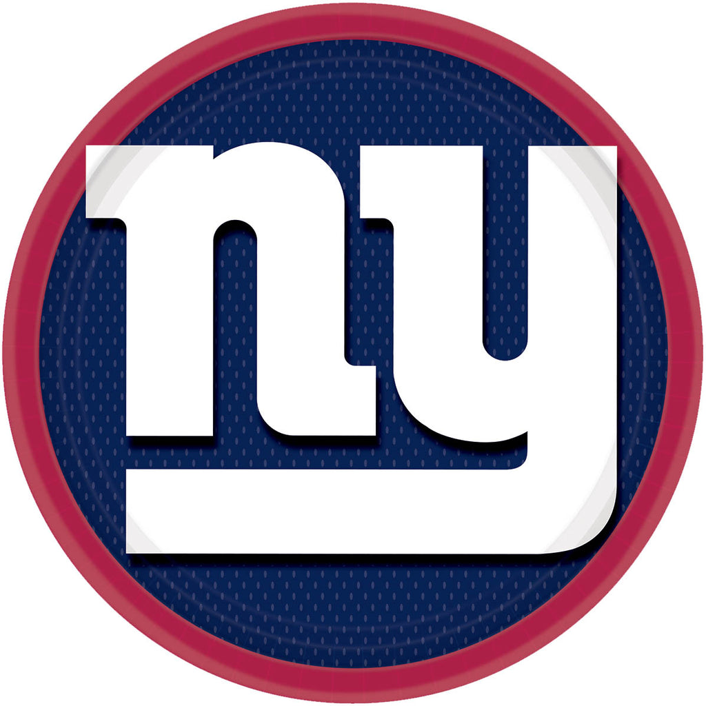 New York Giants Lunch Plates 8ct - NFL - Party Supplies - America Likes To Party