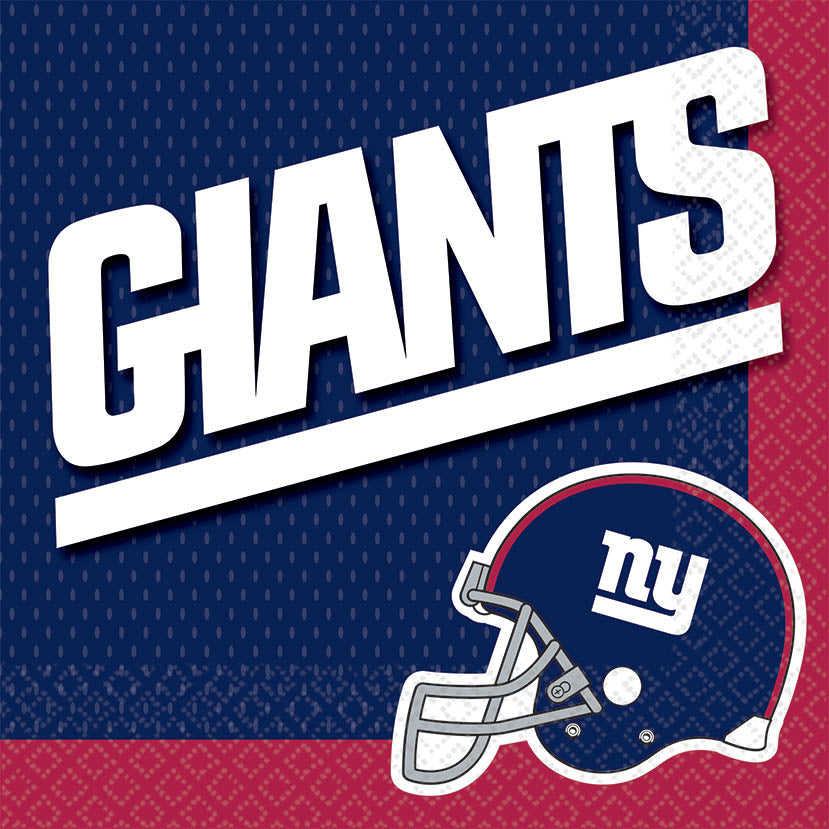 New York Giants Lunch Napkins 16ct - NFL - Party Supplies - America Likes To Party