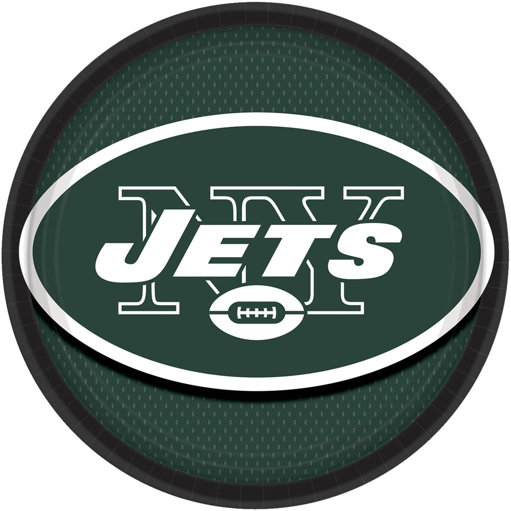 New York Jets Lunch Plates 8ct - NFL - Party Supplies - America Likes To Party