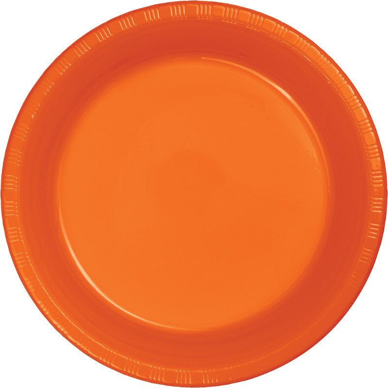 Orange Peel Big Party Pack Paper Dessert Plates 50ct - BIG PARTY PACKS - Party Supplies - America Likes To Party
