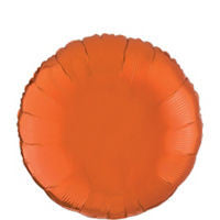 Orange Circle Balloon - SOLIDS MYLAR - Party Supplies - America Likes To Party