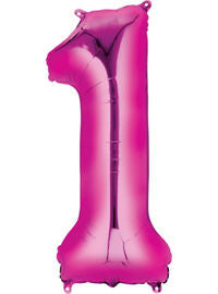 Giant Pink Number 1 Balloon - MEGALOON NUMBERS/LETTERS - Party Supplies - America Likes To Party