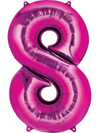 Giant Pink Number 8 Balloon - MEGALOON NUMBERS/LETTERS - Party Supplies - America Likes To Party