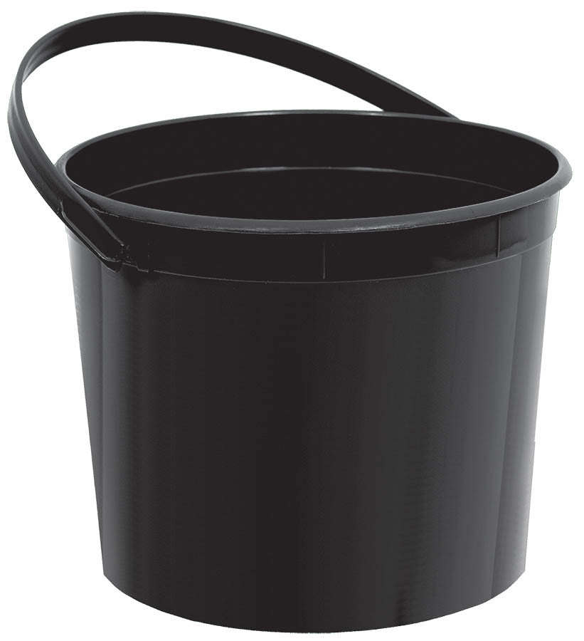 Black Plastic Bucket - FAVOR BAGS/CONTAINERS - Party Supplies - America Likes To Party