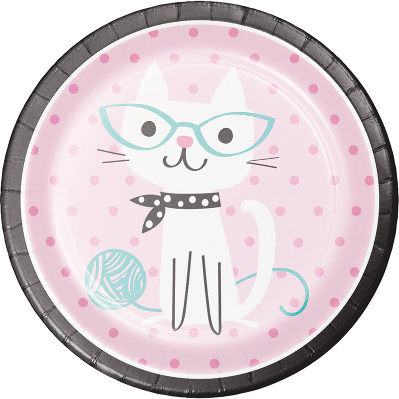 Purrfect Party Lunch Plate 8ct - PURFECT PARTY - Party Supplies - America Likes To Party