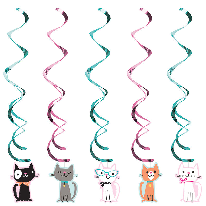 Purrfect Party Danglers 5ct - PURFECT PARTY - Party Supplies - America Likes To Party