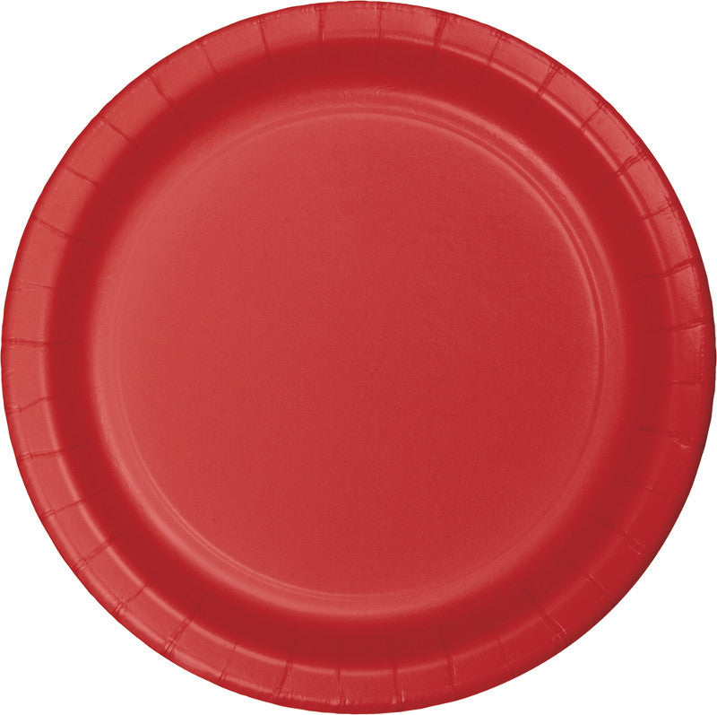 Apple Red Big Party Pack Paper Dessert Plates 50ct - BIG PARTY PACKS - Party Supplies - America Likes To Party