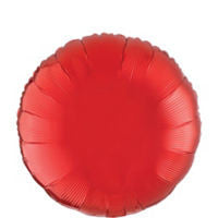 Red Circle Balloon - SOLIDS MYLAR - Party Supplies - America Likes To Party