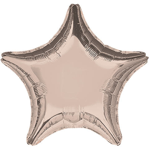 Rose Gold Star Balloon - SOLIDS MYLAR - Party Supplies - America Likes To Party