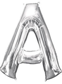 Giant Silver Letter A Balloon - MEGALOON NUMBERS/LETTERS - Party Supplies - America Likes To Party