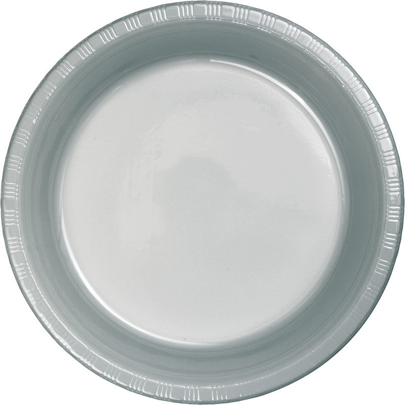 Silver Big Party Pack Plastic Dinner Plates 50ct - BIG PARTY PACKS - Party Supplies - America Likes To Party