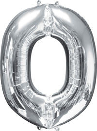 Giant Silver Letter O Balloon - MEGALOON NUMBERS/LETTERS - Party Supplies - America Likes To Party