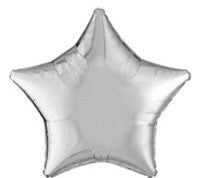 Silver Star Balloon - SOLIDS MYLAR - Party Supplies - America Likes To Party