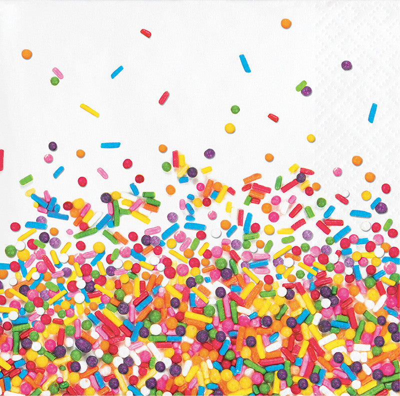 Sprinkles Beverage Napkins 16ct - GENERAL BIRTHDAY PATTERNS - Party Supplies - America Likes To Party