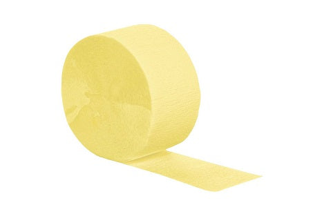 Lt. Yellow Crepe Streamer 500ft - CREPE - Party Supplies - America Likes To Party