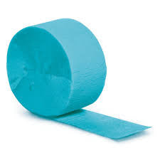 Caribbean Blue Crepe Streamer - CREPE - Party Supplies - America Likes To Party