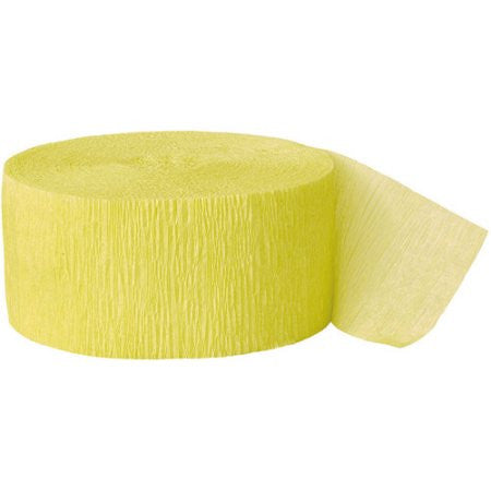 Lt. Yellow Crepe Streamer - CREPE - Party Supplies - America Likes To Party