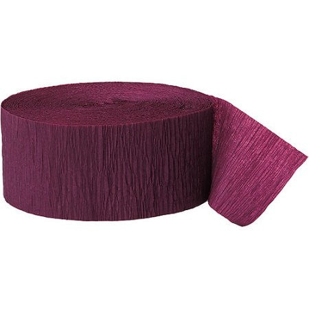 Maroon Crepe Streamer - CREPE - Party Supplies - America Likes To Party