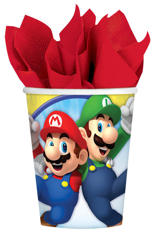 Super Mario 9oz Paper Cups - MARIO - Party Supplies - America Likes To Party