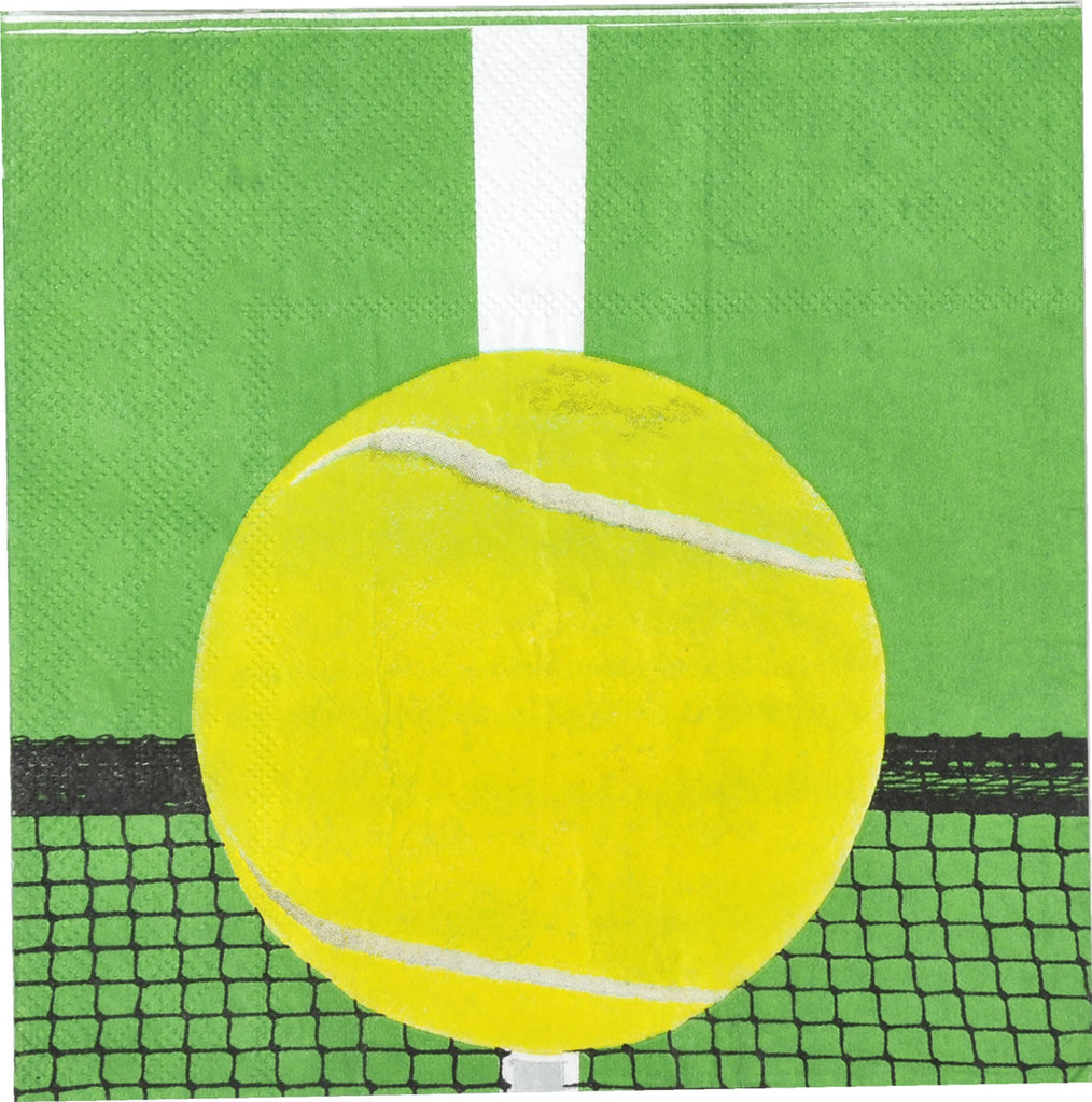 Tennis Beverage Napkins 16ct - BASEBALL/SOFTBALL - Party Supplies - America Likes To Party