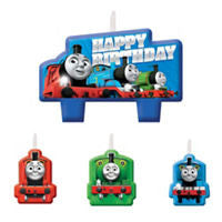 Thomas the Tank Candles 4ct - THOMAS THE TRAIN - Party Supplies - America Likes To Party