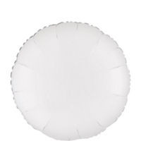 White Circle Balloon - SOLIDS MYLAR - Party Supplies - America Likes To Party