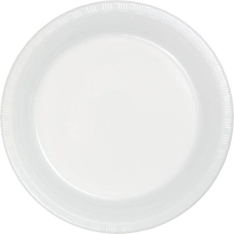 Frosty White Big Party Pack Plastic Dinner Plates 50ct - BIG PARTY PACKS - Party Supplies - America Likes To Party
