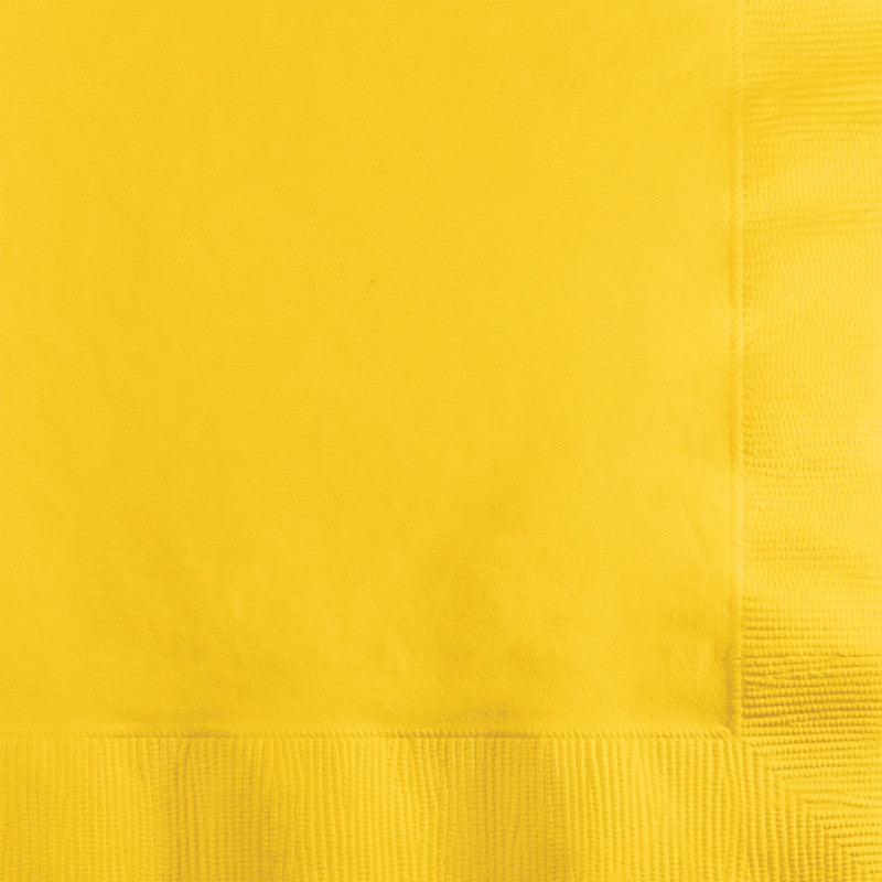 Sunshine Yellow Big Party Pack Beverage Napkins 125ct - BIG PARTY PACKS - Party Supplies - America Likes To Party